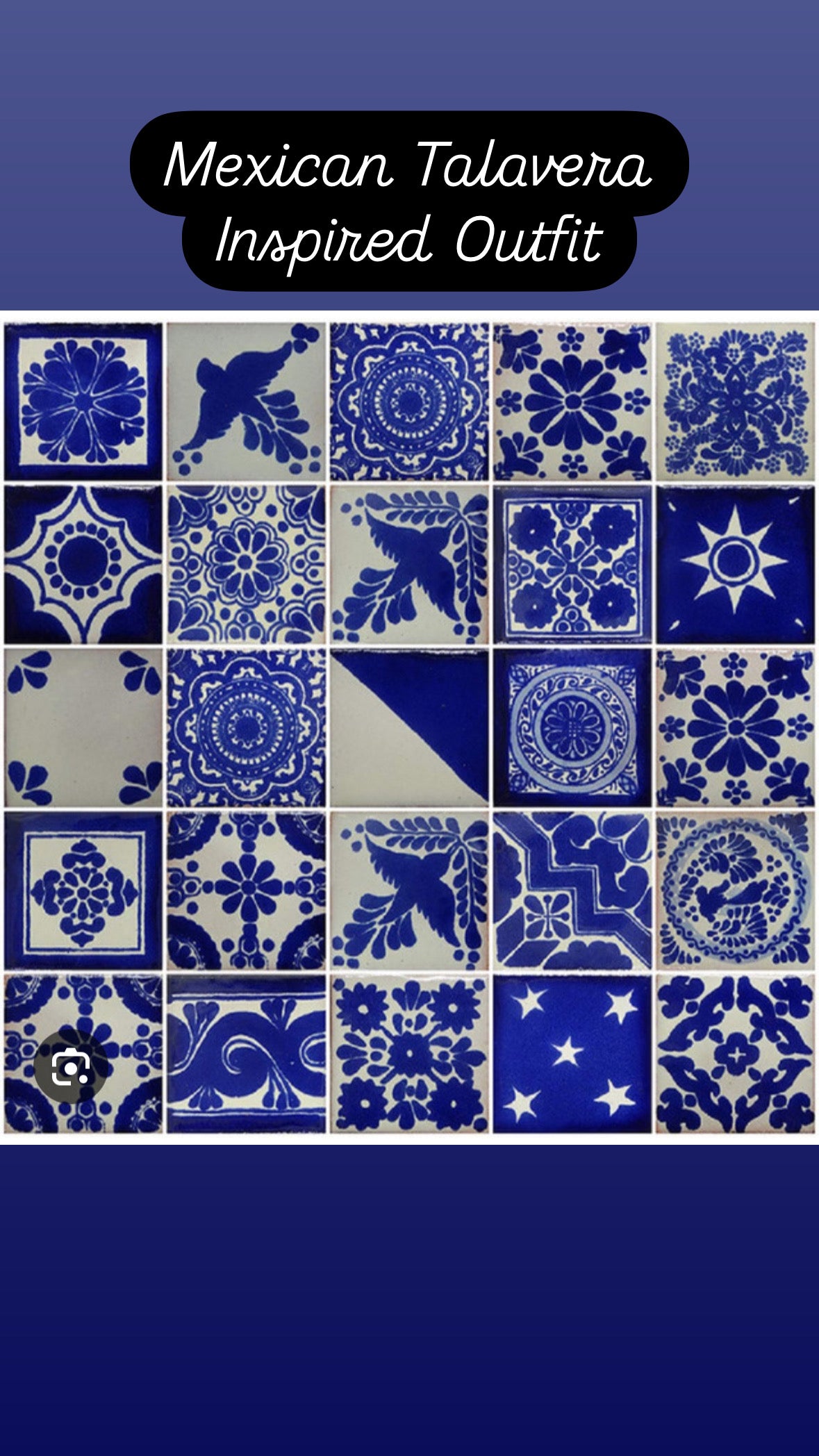 Blue & White Talavera Top/Dress