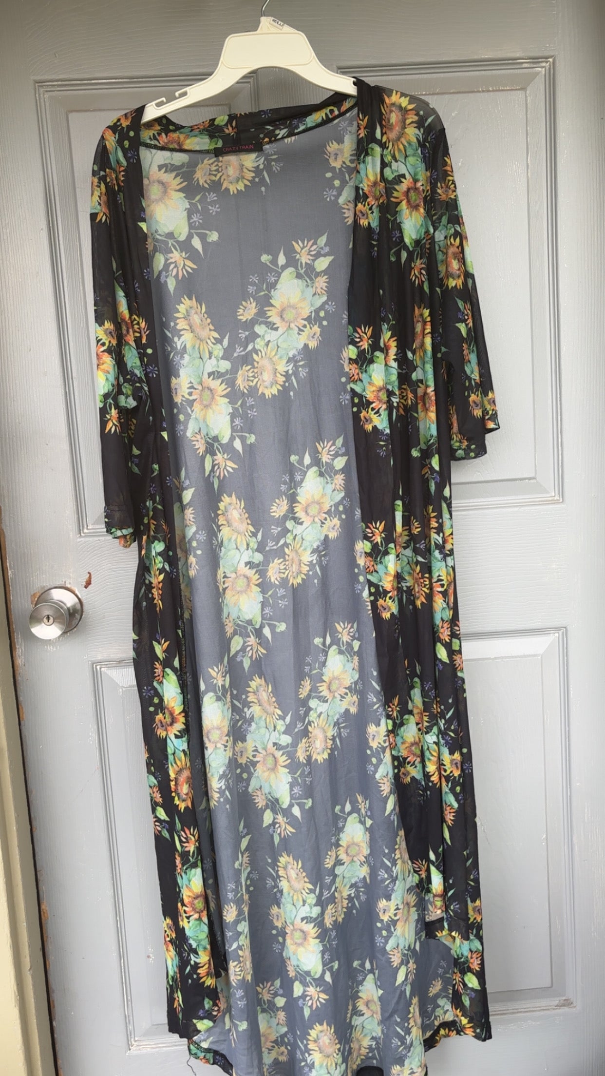 Mesh Sunflower Oversized Top