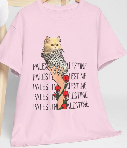 Free Palestine Cat T-Shirt