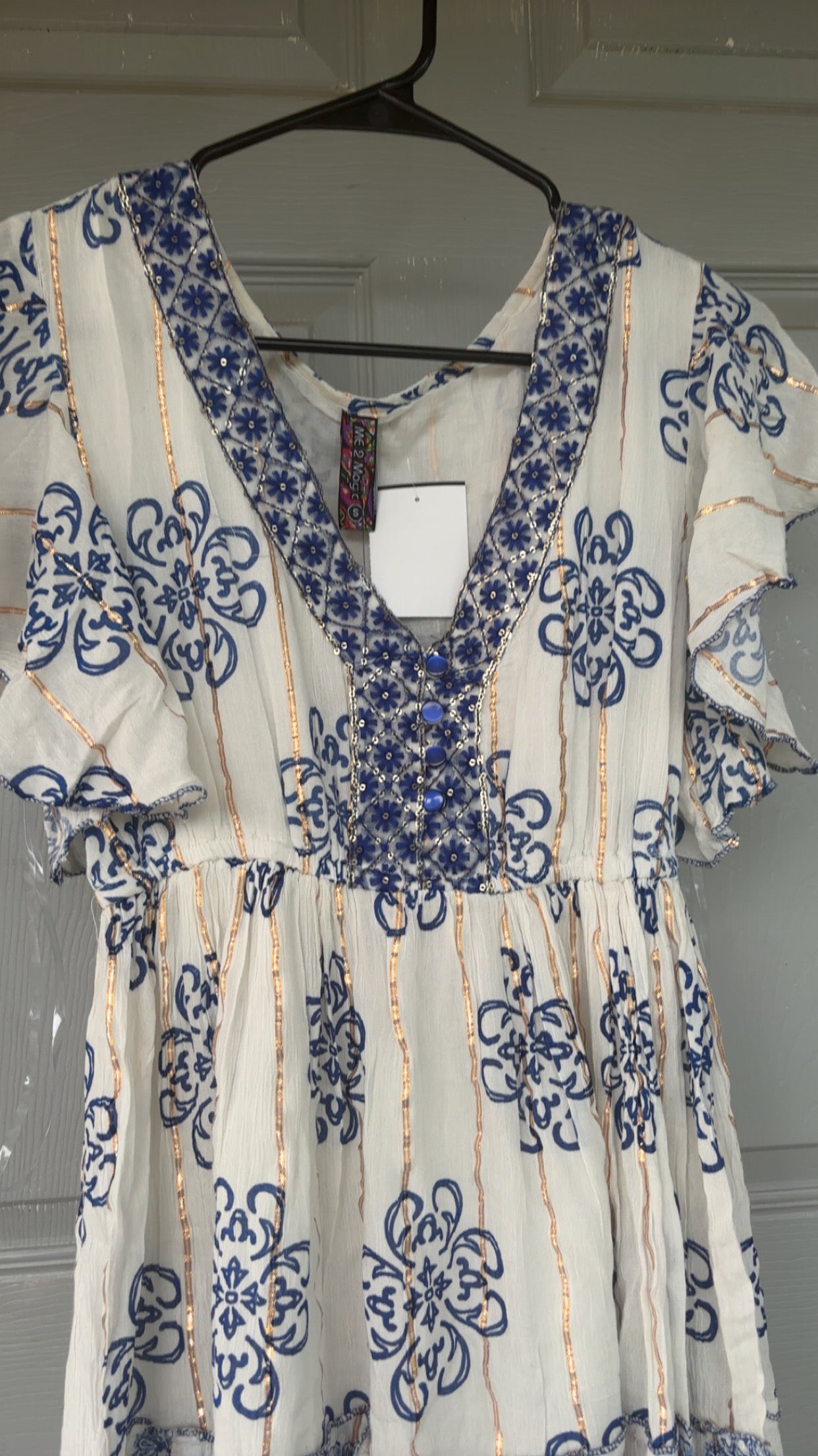 Blue & White Talavera Top/Dress