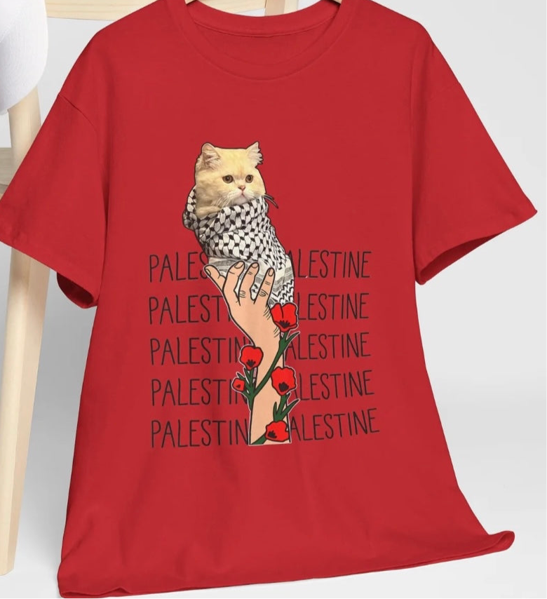 Free Palestine Cat T-Shirt