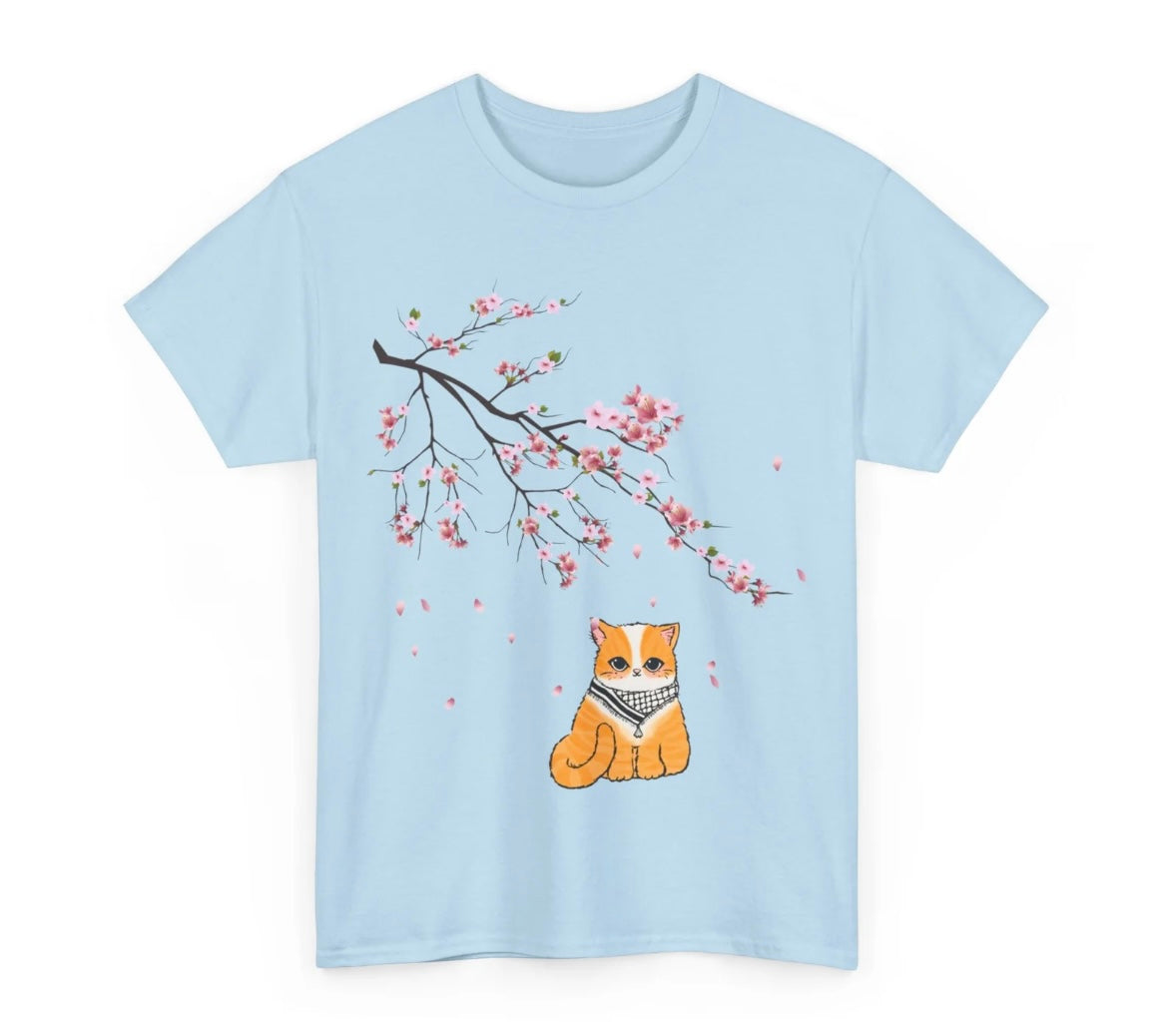 Cat Keffiyeh Cherry Blossom T-Shirt